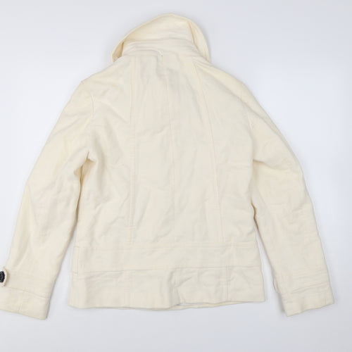 Next Women’s Ivory Cotton Pea Coat Jacket Size 10
