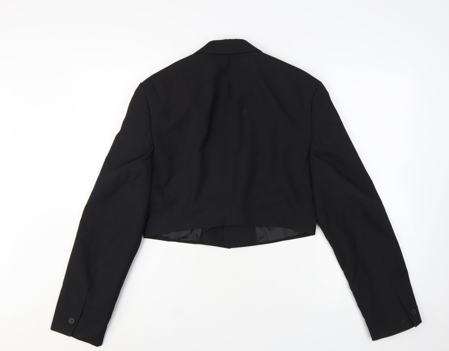 ASOS DESIGN Women's Black XS Cropped Tuxedo Suit Jacket