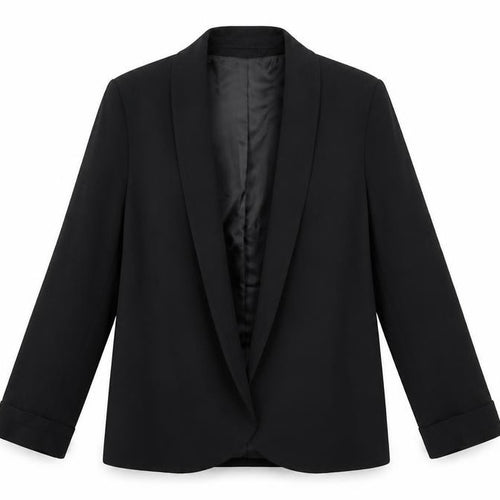 Monsoon Womens Black Shawl Lapel Blazer Jacket UK 12