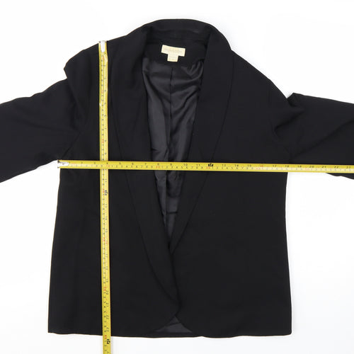 Monsoon Womens Black Shawl Lapel Blazer Jacket UK 12