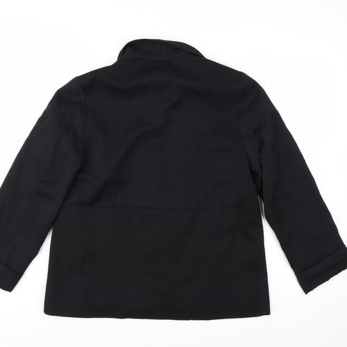 Monsoon Womens Black Shawl Lapel Blazer Jacket UK 12