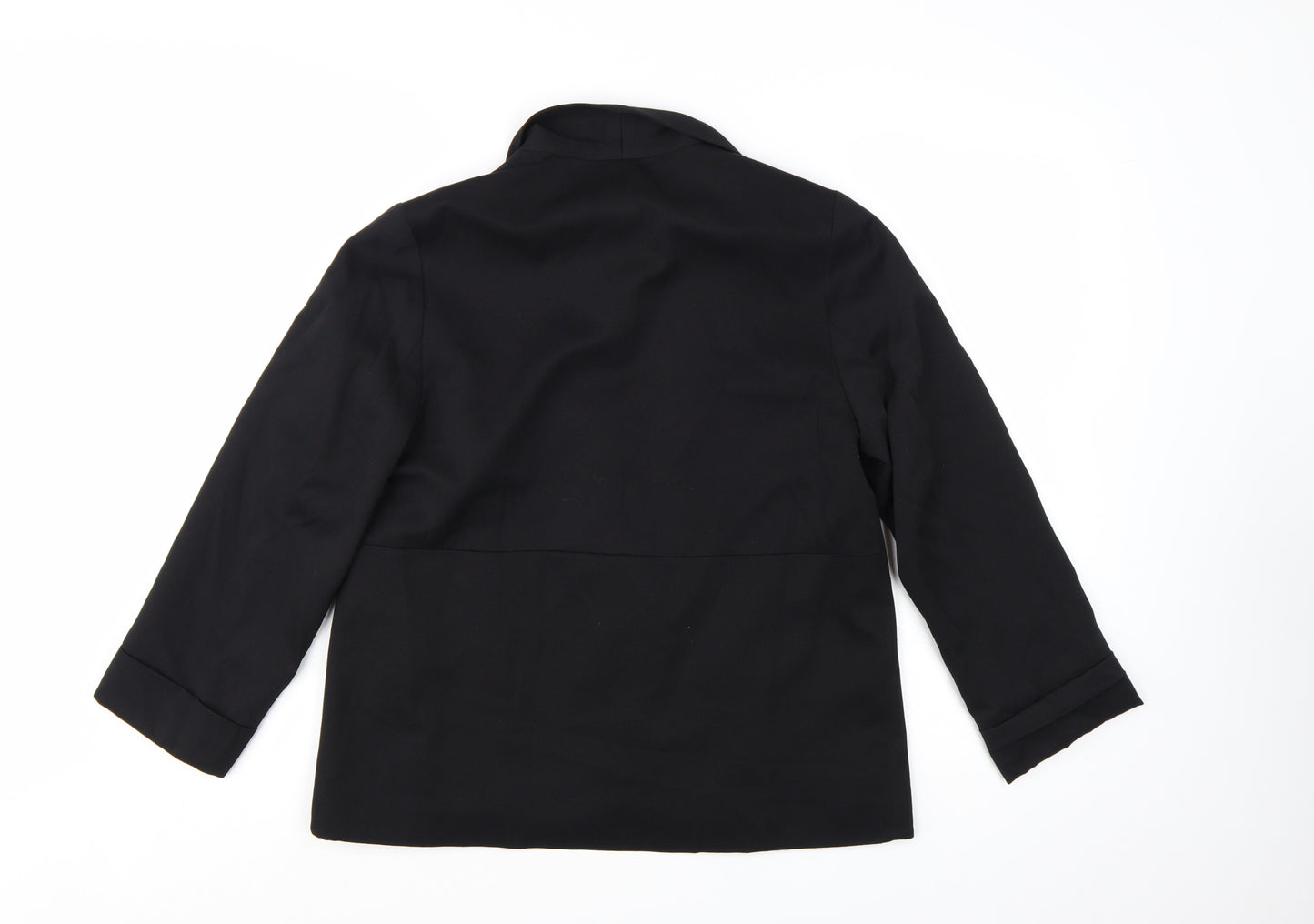 Monsoon Womens Black Shawl Lapel Blazer Jacket UK 12