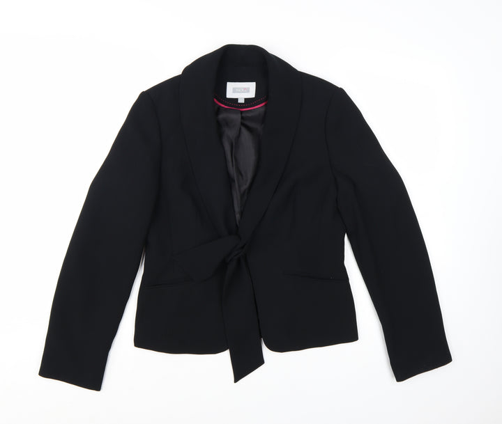 Next Women Black Size 12 Shawl Lapel Single-Breasted Blazer