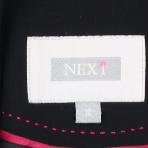 Next Women Black Size 12 Shawl Lapel Single-Breasted Blazer