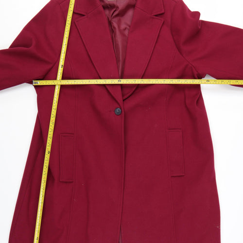 George Women's Red Long Polyester Overcoat Size 24