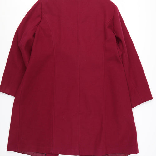 George Women's Red Long Polyester Overcoat Size 24
