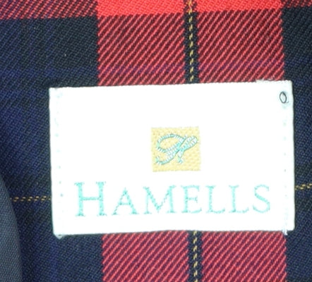 Hamells Womens Red Tartan Check Blazer Jacket UK 20 Classic Lined