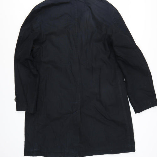 Charles Tyrwhitt Men's Black Cotton Overcoat 42 Regular Classic Style