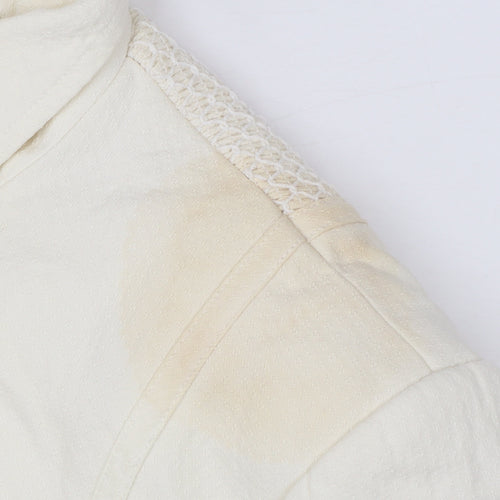 Fenn Wright Manson Women's Ivory Long Cotton Trench Coat UK 14