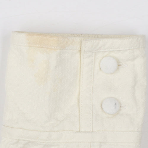 Fenn Wright Manson Women's Ivory Long Cotton Trench Coat UK 14