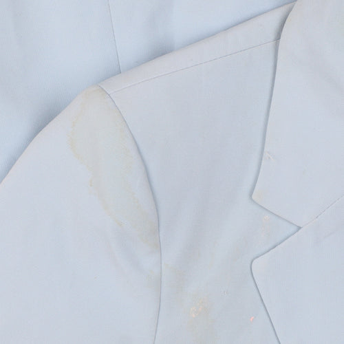 Dorothy Perkins Women Blue Double-Breasted Blazer UK 10 Polyester Blend