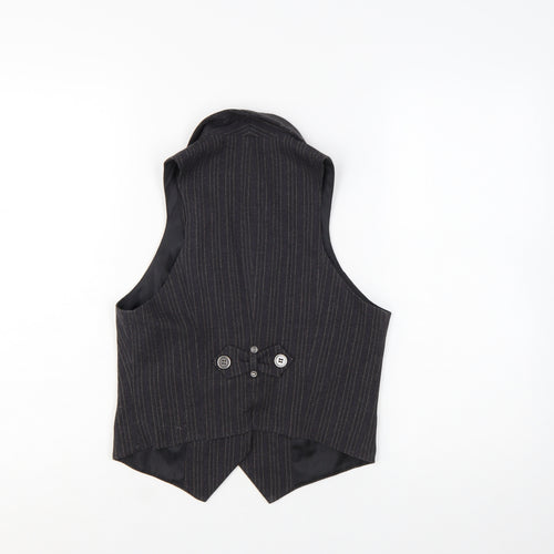 Red Herring Women's Black Pinstripe Suit Waistcoat Size 10