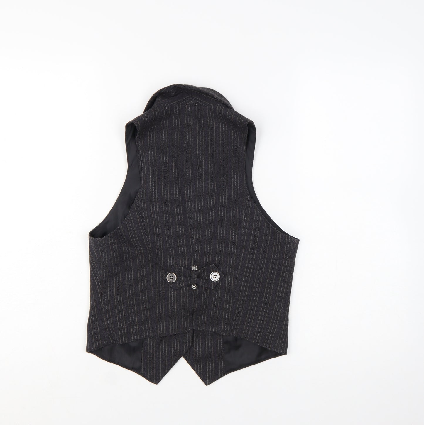 Red Herring Women's Black Pinstripe Suit Waistcoat Size 10