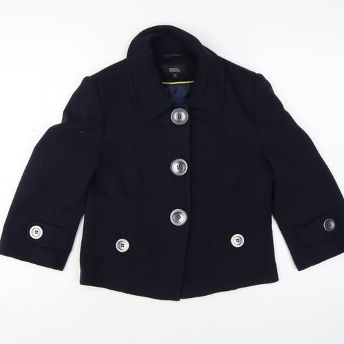 Marks and Spencer Women's Blue 3/4 Sleeve Short Blazer Size 8