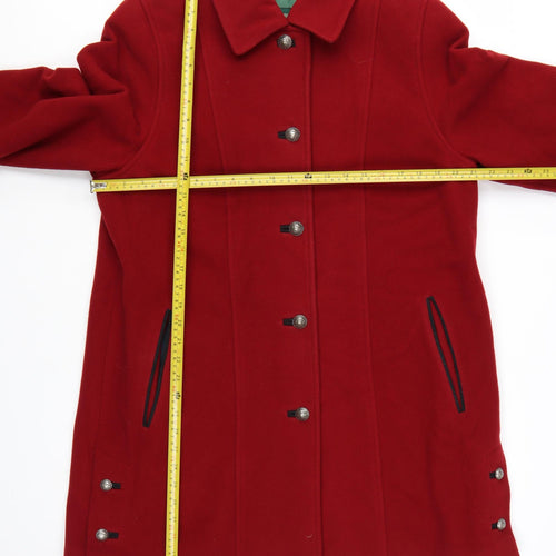 Rowland's Women's Red Wool Cashmere Blend Mid-Length Coat Size 18