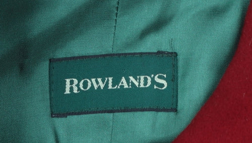 Rowland's Women's Red Wool Cashmere Blend Mid-Length Coat Size 18