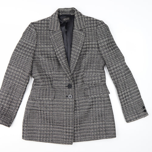Bruce by Bruce Oldfield Women's Grey Size 12 Classic Two-Button Blazer