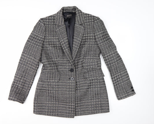 Bruce by Bruce Oldfield Women's Grey Size 12 Classic Two-Button Blazer