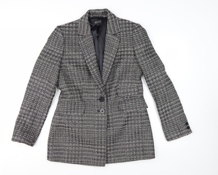 Bruce by Bruce Oldfield Women's Grey Size 12 Classic Two-Button Blazer