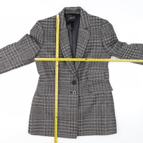 Bruce by Bruce Oldfield Women's Grey Size 12 Classic Two-Button Blazer