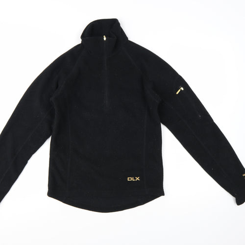 Trespass DLX Women's Black Fleece Pullover XS 1/2 Zip Sweatshirt