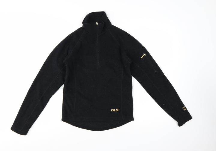 Trespass DLX Women's Black Fleece Pullover XS 1/2 Zip Sweatshirt