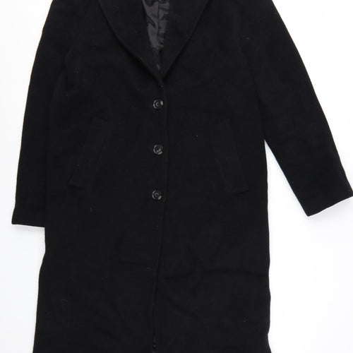 Abercrombie & Fitch Womens Black Wool Long Overcoat M