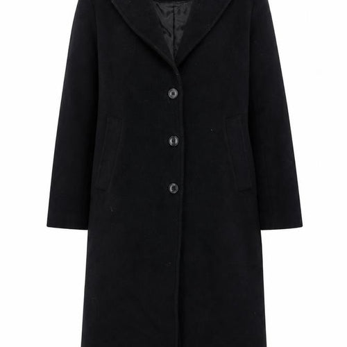 Abercrombie & Fitch Womens Black Wool Long Overcoat M