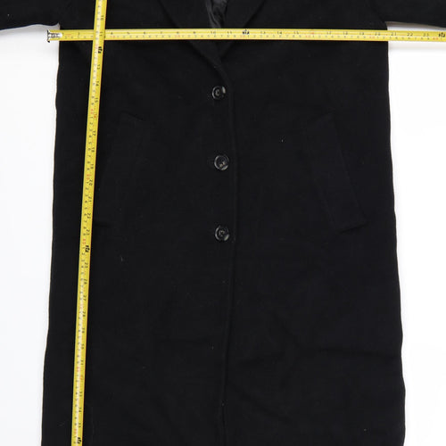 Abercrombie & Fitch Womens Black Wool Long Overcoat M