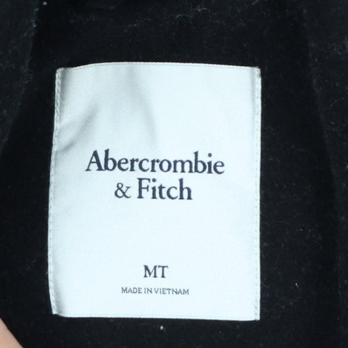 Abercrombie & Fitch Womens Black Wool Long Overcoat M