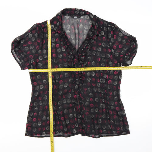 Marks and Spencer Womens Multicoloured Polka Dot Ruffle Blouse UK 16