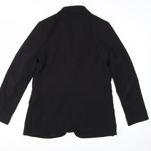 H&M Women's Black UK 12 Single-Breasted Blazer Jacket