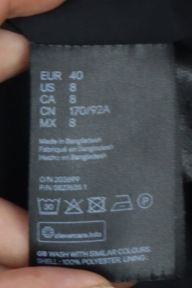 H&M Women's Black UK 12 Single-Breasted Blazer Jacket