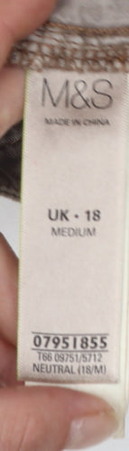 Marks and Spencer Women's Beige Straight Leg Jeans Size 18
