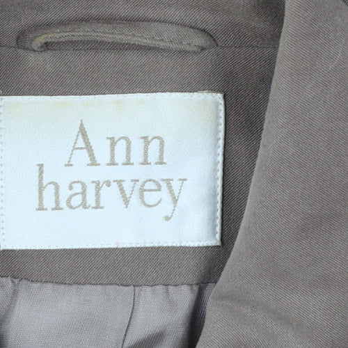 Ann Harvey Women's Beige Suede Look Zip Jacket UK 16