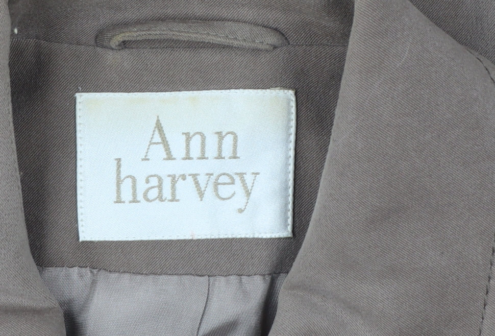 Ann Harvey Women's Beige Suede Look Zip Jacket UK 16