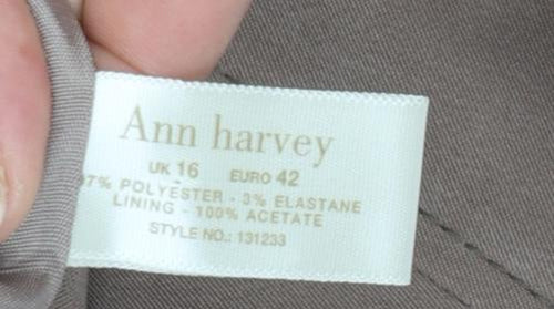 Ann Harvey Women's Beige Suede Look Zip Jacket UK 16