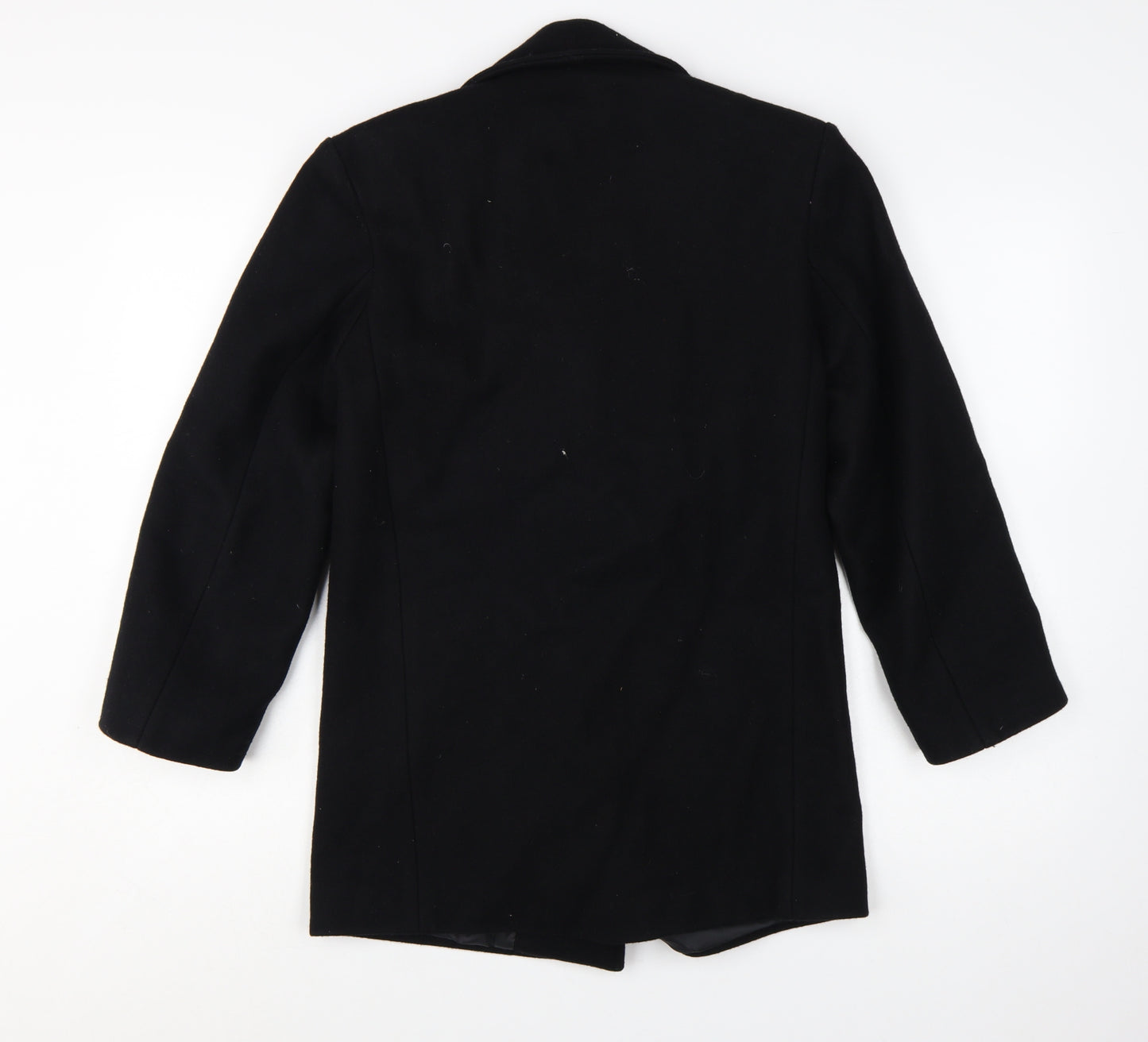 Young Tanya Girls Black Wool Blend Double-Breasted Pea Coat Age 12