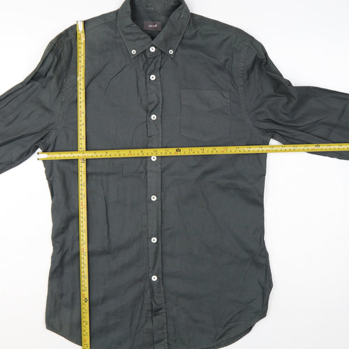 Jigsaw Men's Grey Button-Down Cotton Long Sleeve Shirt Size M