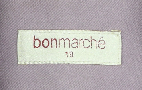 Bonmarché Women’s Purple Suede Look Zip Collared Jacket Size 18