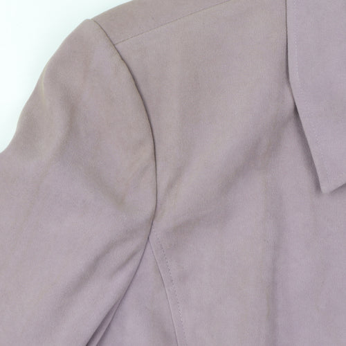 Bonmarché Women’s Purple Suede Look Zip Collared Jacket Size 18