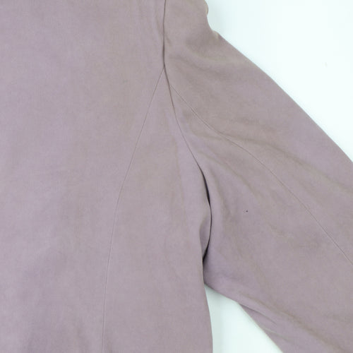 Bonmarché Women’s Purple Suede Look Zip Collared Jacket Size 18