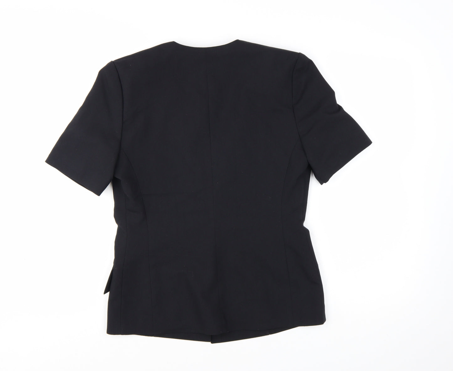 Perrie London Women's Black Short Sleeve Suit Jacket Size 12 Classic Blazer