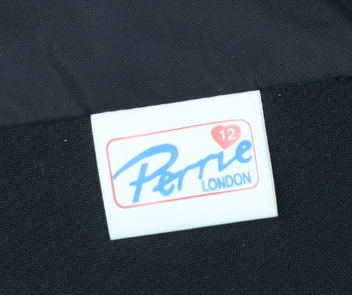 Perrie London Women's Black Short Sleeve Suit Jacket Size 12 Classic Blazer