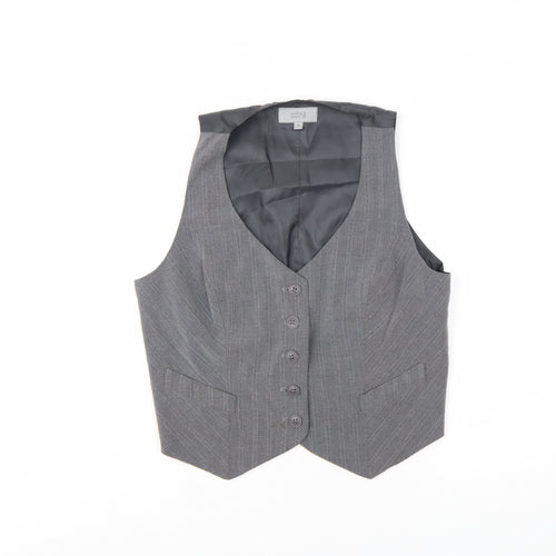 Marks and Spencer Women's Grey Pinstripe Suit Waistcoat Size 14
