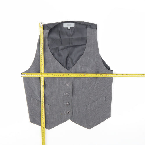 Marks and Spencer Women's Grey Pinstripe Suit Waistcoat Size 14