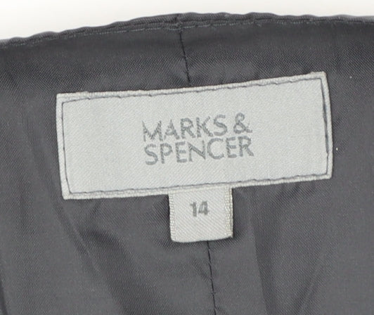 Marks and Spencer Women's Grey Pinstripe Suit Waistcoat Size 14