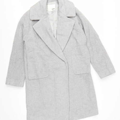 Mixxo Women's Grey Wool Blend Mid-Length Overcoat Size S
