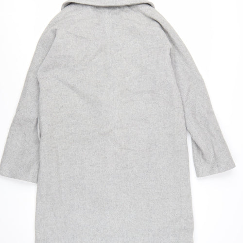 Mixxo Women's Grey Wool Blend Mid-Length Overcoat Size S