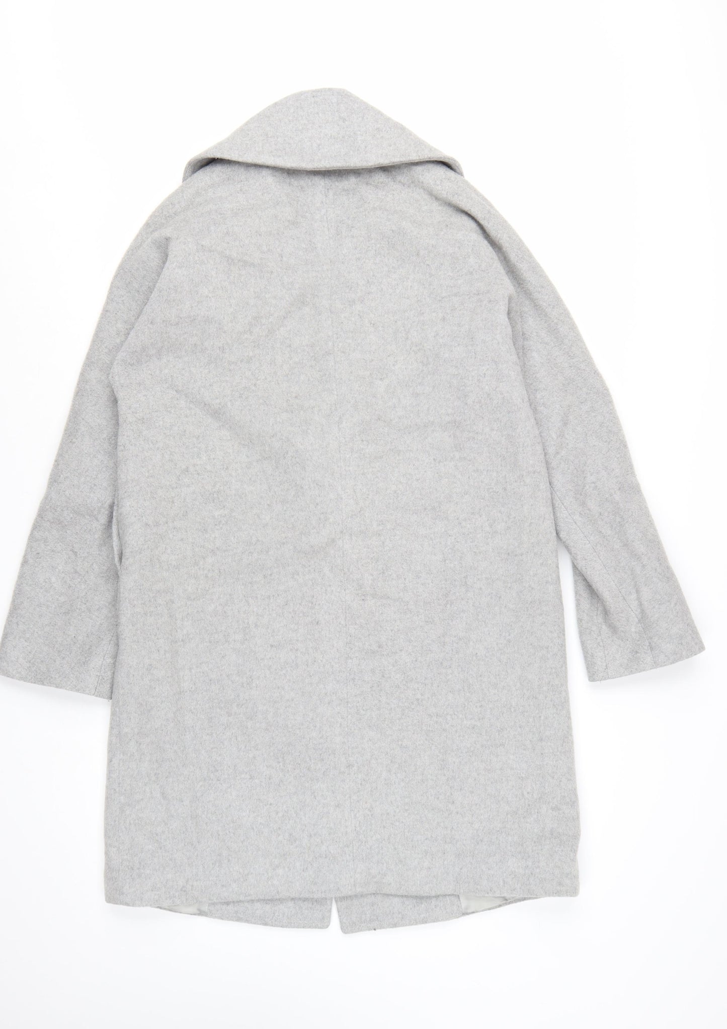 Mixxo Women's Grey Wool Blend Mid-Length Overcoat Size S